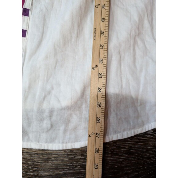 Lane Bryant Blouse Womens 18 Embroidered Boho Peasant Top Long Sleeve Tassel - Picture 11 of 11